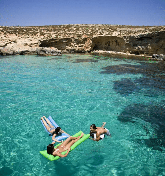 Rugged cliffs and hidden coves are the perfect features of a day spent dipping in the Mediterranean (Picture: VisitMalta)