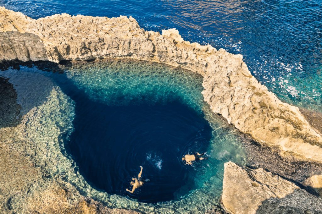 Malta is famous for its lagoons and the island of Gozo Credit: Getty