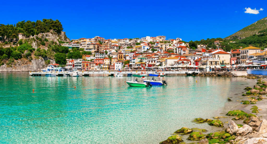 The beautiful Parga village with traditional houses next to the sea in Preveza, Greece.Credit: Alamy